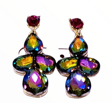 Load image into Gallery viewer, Oil Spill Multi Necklace & Earrings 2Pc. Set - N1030