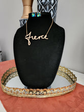 Load image into Gallery viewer, Fierce Metal Message Necklace - Gold