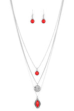Load image into Gallery viewer, Tide Drifter - Red Necklace - B0631