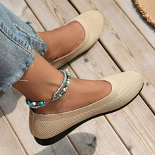 Load image into Gallery viewer, Round Toe Knit Ballet Flats