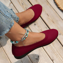 Load image into Gallery viewer, Round Toe Knit Ballet Flats