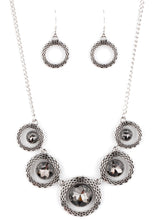 Load image into Gallery viewer, PIXEL Perfect - Silver Smoky Rhinestone Necklace | Paparazzi