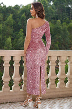 Load image into Gallery viewer, One-Shoulder Long Sleeve Dress
