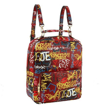 Load image into Gallery viewer, Red Graffiti Trolley Sleeve Backpack
