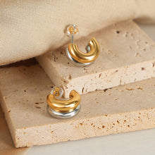 Load image into Gallery viewer, 18K Gold-Plated C-Hoop Earrings