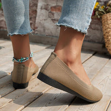 Load image into Gallery viewer, Round Toe Knit Ballet Flats