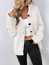Load image into Gallery viewer, Button-Down Long Sleeve Hooded Sweater