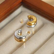Load image into Gallery viewer, 18K Gold-Plated C-Hoop Earrings