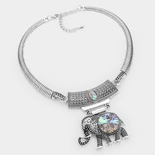 Load image into Gallery viewer, Elephant Pendant Necklace & Earrings 2 Pc. - N1020