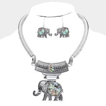 Load image into Gallery viewer, Elephant Pendant Necklace & Earrings 2 Pc. - N1020