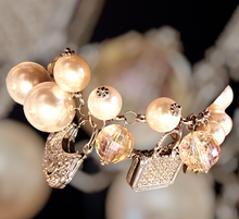 Load image into Gallery viewer, Pearl Charm Bracelet - White - B1080
