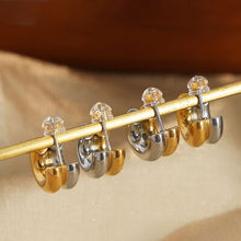 Load image into Gallery viewer, 18K Gold-Plated C-Hoop Earrings
