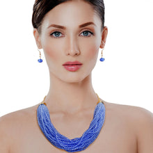 Load image into Gallery viewer, 34 Strand Blue Bead Necklace