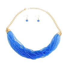 Load image into Gallery viewer, 34 Strand Blue Bead Necklace