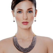 Load image into Gallery viewer, 34 Strand Gray Bead Necklace
