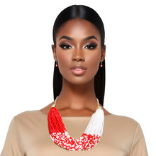 Load image into Gallery viewer, 34 Strand Red White Bead Set