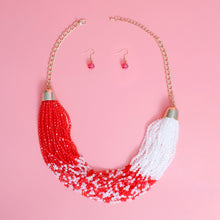 Load image into Gallery viewer, 34 Strand Red White Bead Set