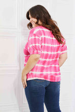 Load image into Gallery viewer, Yelete Full Size Oversized Fit V-Neck Striped Top