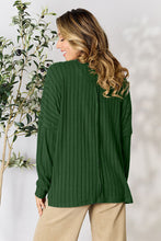 Load image into Gallery viewer, Basic Bae Full Size Ribbed Round Neck Slit Knit Top -