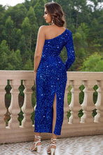 Load image into Gallery viewer, One-Shoulder Long Sleeve Dress