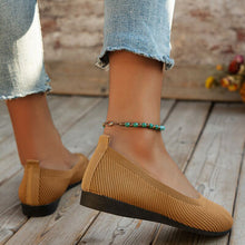 Load image into Gallery viewer, Round Toe Knit Ballet Flats