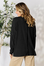 Load image into Gallery viewer, Basic Bae Full Size Ribbed Round Neck Slit Knit Top -
