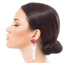 Load image into Gallery viewer, Light Pink Amor Heart Earrings