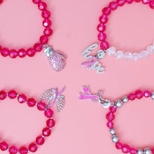Load image into Gallery viewer, Pink Glass Bead Cancer Bracelets