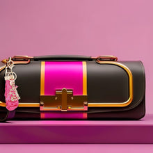 Load image into Gallery viewer, Gold Pink Wristlet Butterfly Keychain