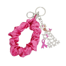 Load image into Gallery viewer, Silver Pink Wristlet Butterfly Keychain