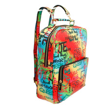 Load image into Gallery viewer, Multi Color Graffiti Trolley Sleeve Backpack
