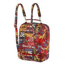 Load image into Gallery viewer, Red Graffiti Trolley Sleeve Backpack