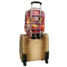 Load image into Gallery viewer, Red Graffiti Trolley Sleeve Backpack