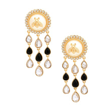 Load image into Gallery viewer, Vintage Look Gold Bee Earrings
