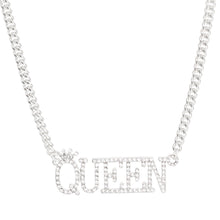 Load image into Gallery viewer, Silver Iced Queen Necklace