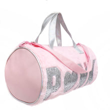Load image into Gallery viewer, Pink Fur Glitter Duffel Bag