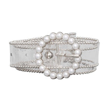 Load image into Gallery viewer, Silver Pearl Transparent Belt