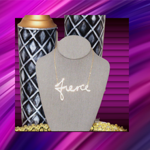 Load image into Gallery viewer, Fierce Metal Message Necklace - Gold