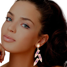 Load image into Gallery viewer, Pink Crayons Pearl Earrings