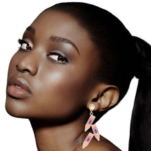 Load image into Gallery viewer, Pink Crayons Pearl Earrings