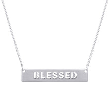 Load image into Gallery viewer, Silver Blessed Cutout Plate Necklace
