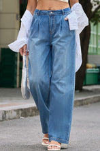 Load image into Gallery viewer, Blue Slouchy Wide Leg Jeans
