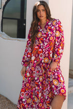 Load image into Gallery viewer, Blue Petal Collared Tiered Flowy Long Dress
