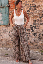 Load image into Gallery viewer, Desert Palm Boho Leopard Wide Leg Pants
