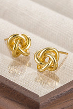 Load image into Gallery viewer, Gold Minimalism Knotted Plated Stud Earrings
