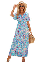 Load image into Gallery viewer, Rose Wrap V Neck Floral Maxi Dress
