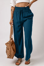 Load image into Gallery viewer, Brown Drawstring Elastic Waist Casual Wide Leg Pants
