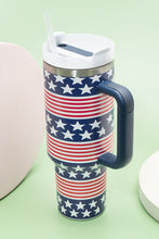 Load image into Gallery viewer, Bluing Stars and Stripes Print Handled Thermos Cup 40oz
