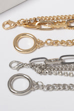 Load image into Gallery viewer, Gold Multi Layered Rhinestone Plated Chain Bracelet Set
