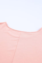 Load image into Gallery viewer, Pink Ruffled Short Sleeve Leopard Splicing Flowy Plus Size Top
